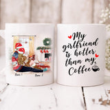 Xmas Couple - " My Girlfriend Is Hotter Than My Coffee " Personalized Mug - VUONG - CML-20200105-01