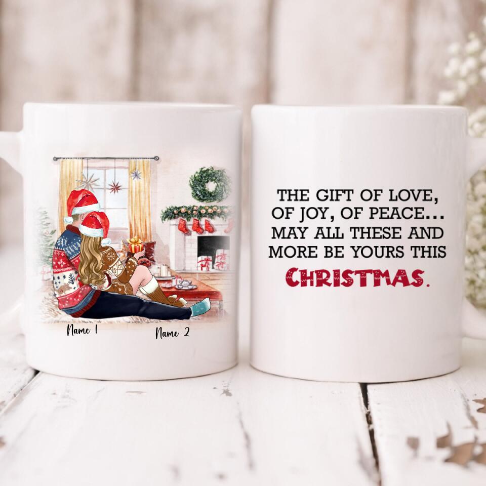 Xmas Couple - " The Gift Of Love, Of Joy, Of Peace... May All These And More Be Yours This Christmas " Personalized Mug - VUONG - CML-20200105-01