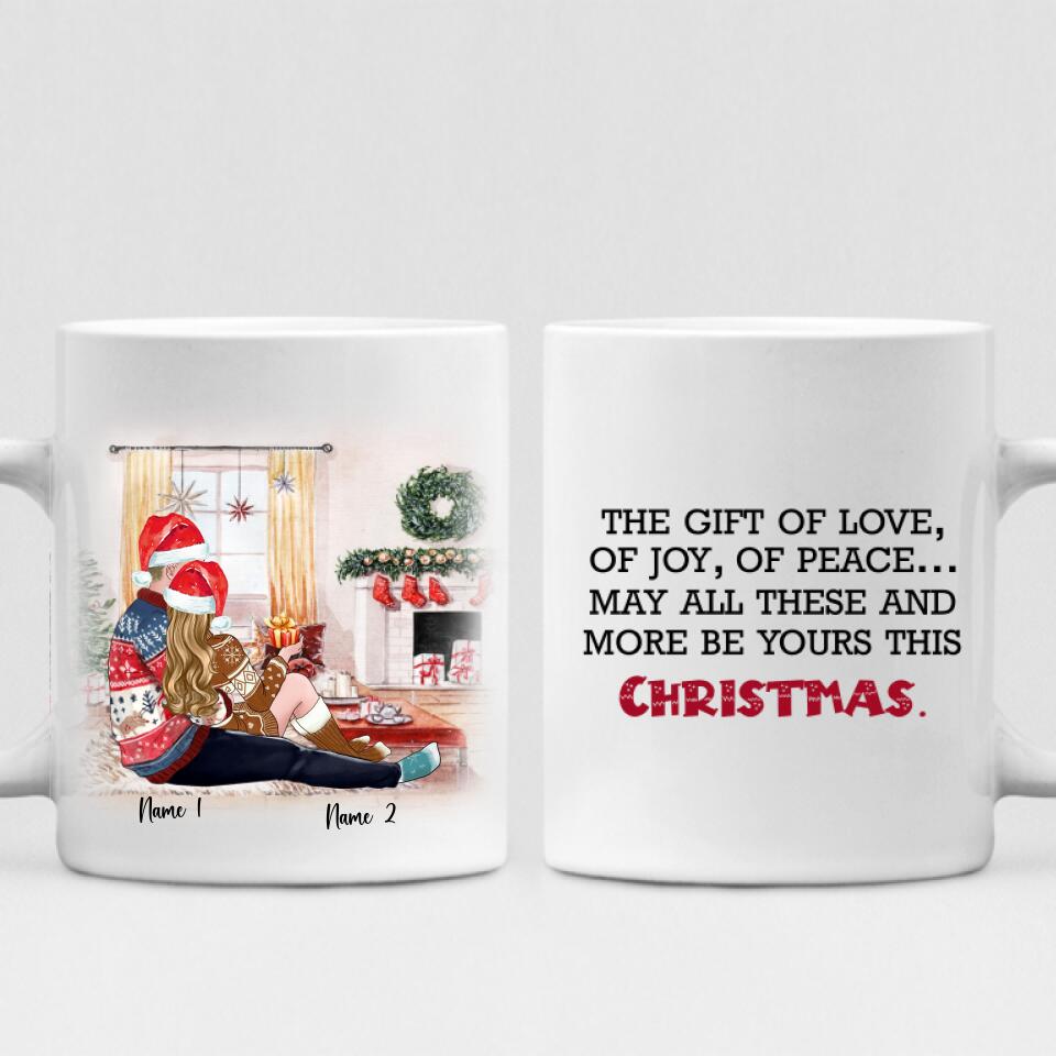 Xmas Couple - " The Gift Of Love, Of Joy, Of Peace... May All These And More Be Yours This Christmas " Personalized Mug - VUONG - CML-20200105-01