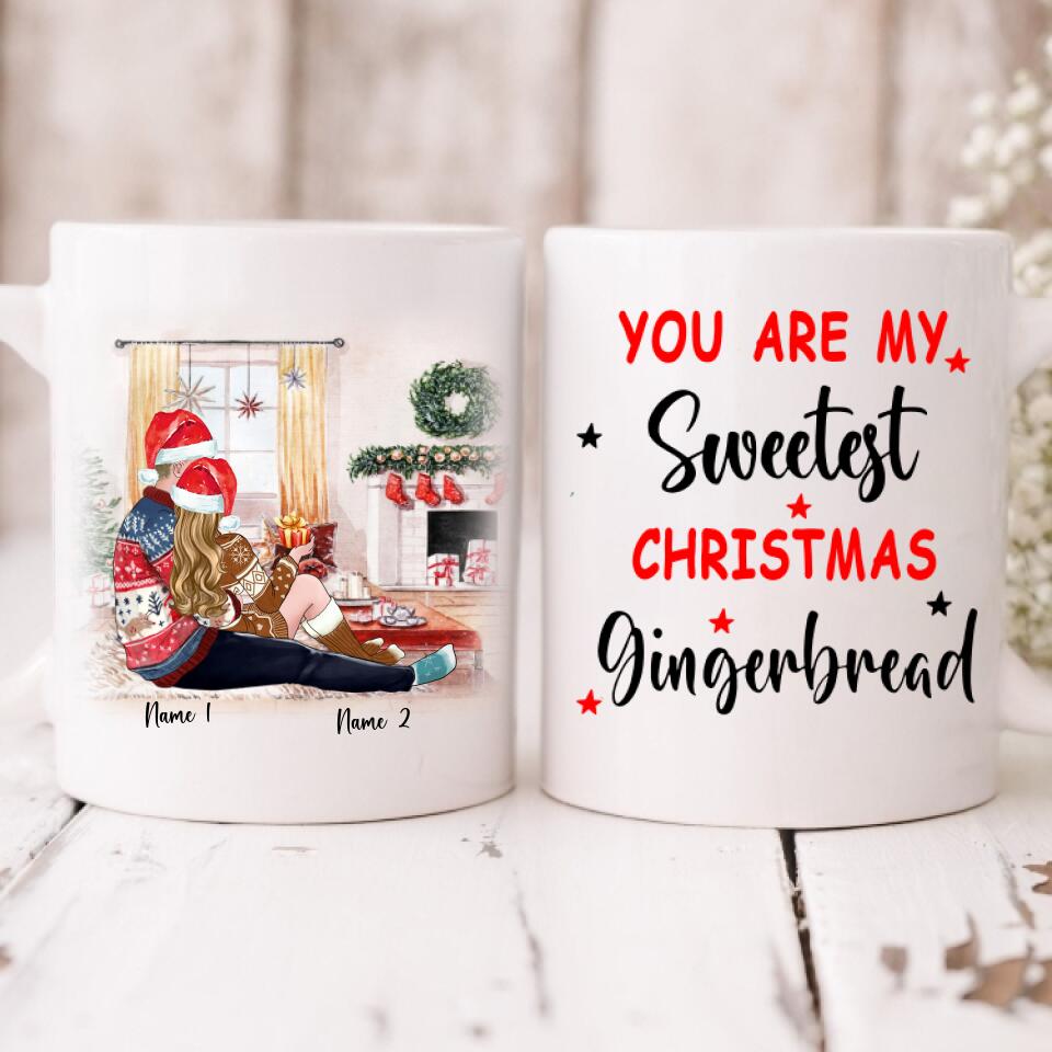 Xmas Couple - " You Are My Sweetest Christmas Gingerbread " Personalized Mug - VUONG - CML-20200105-01