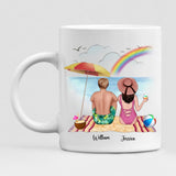 Husband And Wife Enjoying Their Beach - " Save The Date " Personalized Mug - CUONG-CML-20220106-01