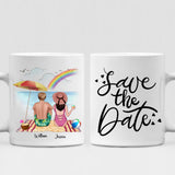 Husband And Wife Enjoying Their Beach - " Save The Date " Personalized Mug - CUONG-CML-20220106-01