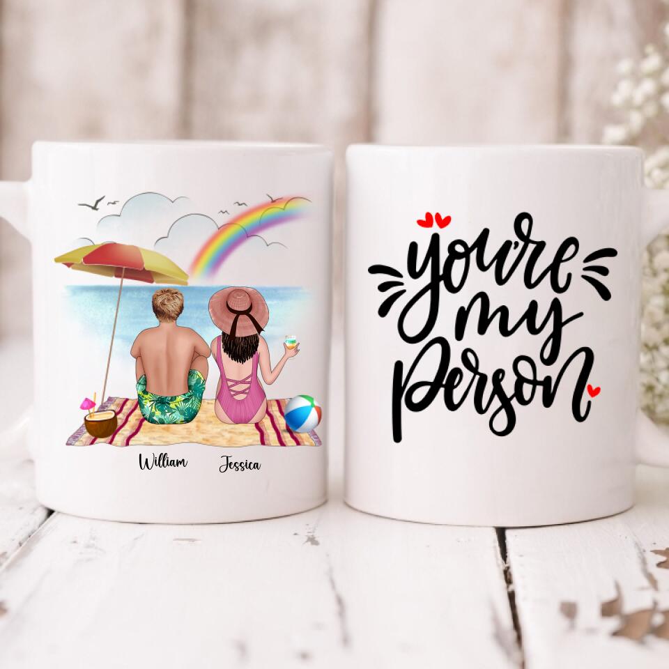 Husband And Wife Enjoying Their Beach - " You're My Person " Personalized Mug - CUONG-CML-20220106-01