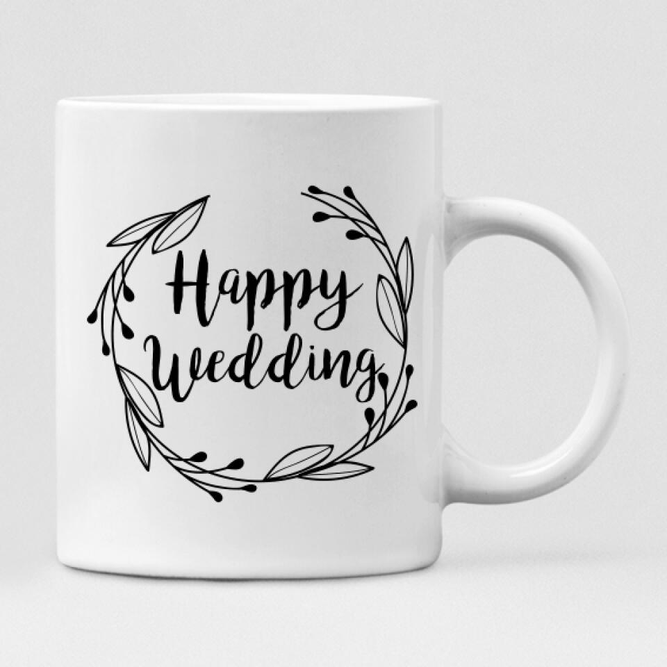Wedding Cute Chibi - " Happy Wedding " Personalized Mug -VIEN-CML-20220222-02
