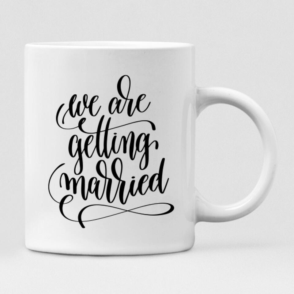 Wedding Cute Chibi - " We Are Getting Married " Personalized Mug -VIEN-CML-20220222-02