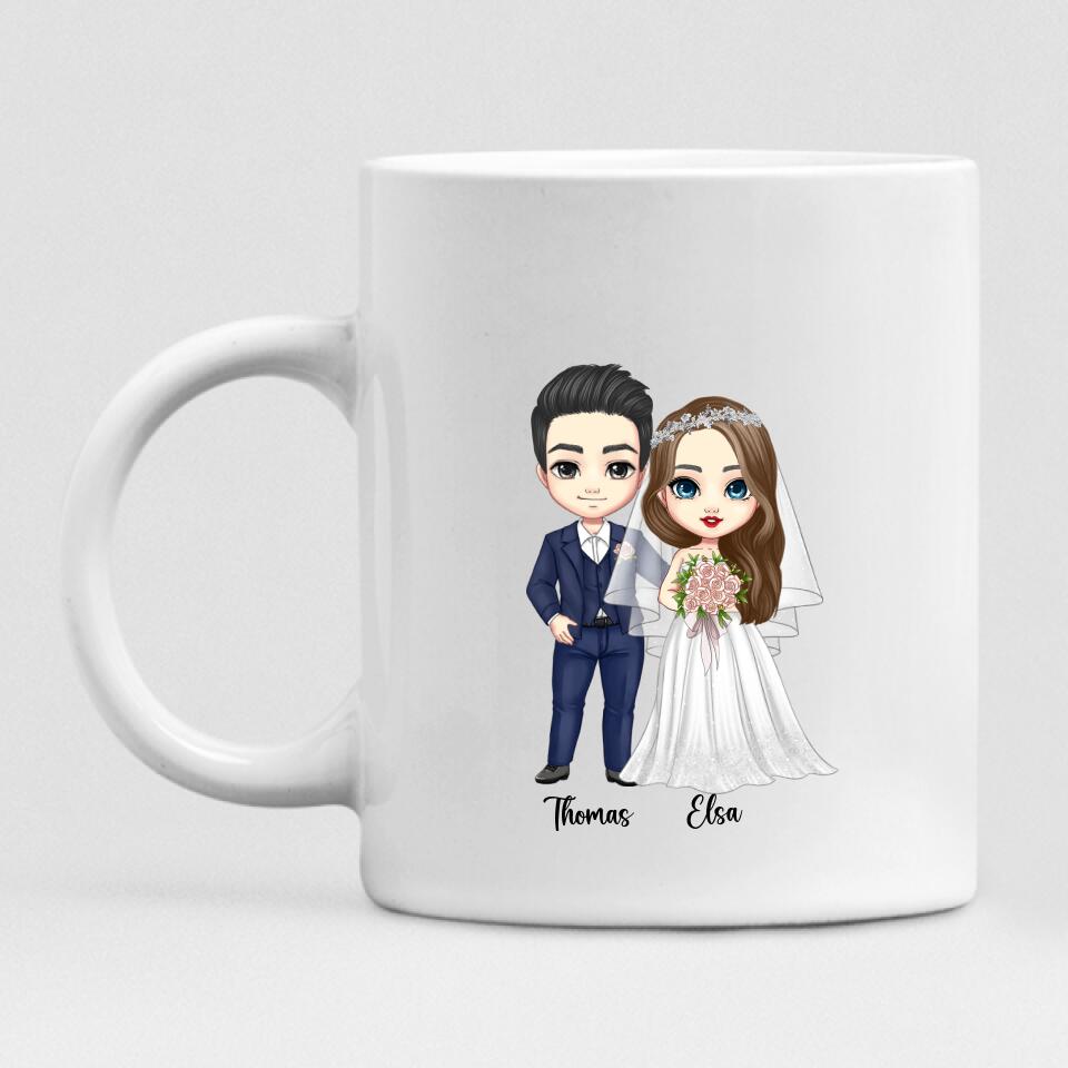 Wedding Cute Chibi - " We Are Getting Married " Personalized Mug -VIEN-CML-20220222-02