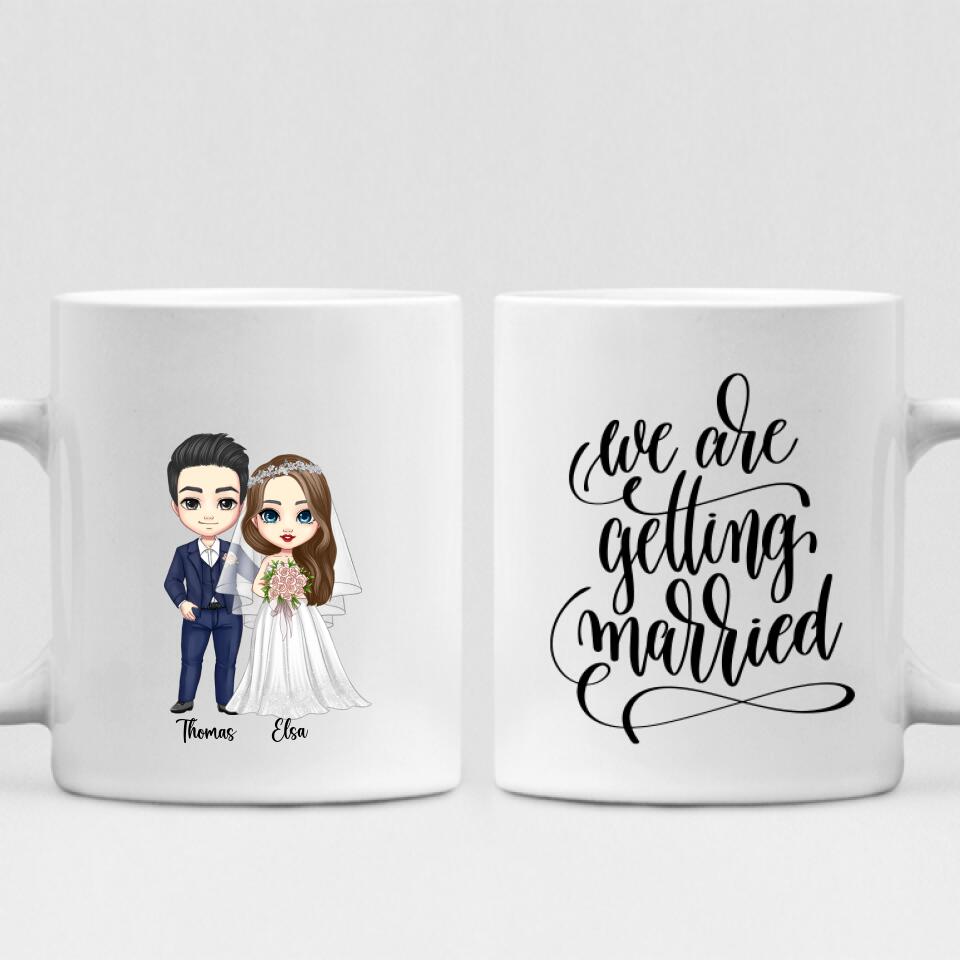 Wedding Cute Chibi - " We Are Getting Married " Personalized Mug -VIEN-CML-20220222-02