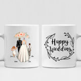 Wedding Bride - " Happy Wedding " Personalized Mug - VIEN-CML-20220214-01