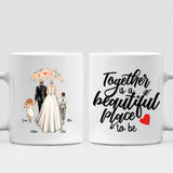 Wedding Bride - " Together Is A Beautiful Place To Be " Personalized Mug - VIEN-CML-20220214-01