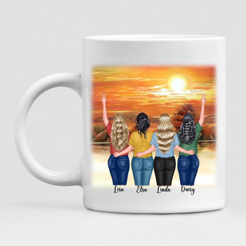 Sunset With Best Friends - " Besties Forever " Personalized Mug - VIEN-CML-20220228-01
