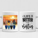 Sunset With Best Friends - " Life Is Better With Besties " Personalized Mug - VIEN-CML-20220228-01