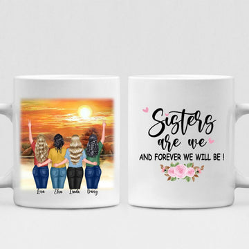 Sunset With Best Friends - " Sisters Are We And Forever Will Be! " Personalized Mug - VIEN-CML-20220228-01