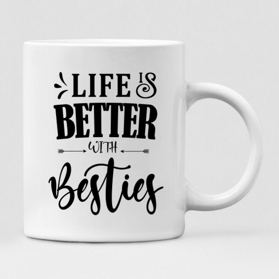 Best Friends Picnic - " Life Is Better With Besties " Personalized Mug -  VIEN-20220215-02