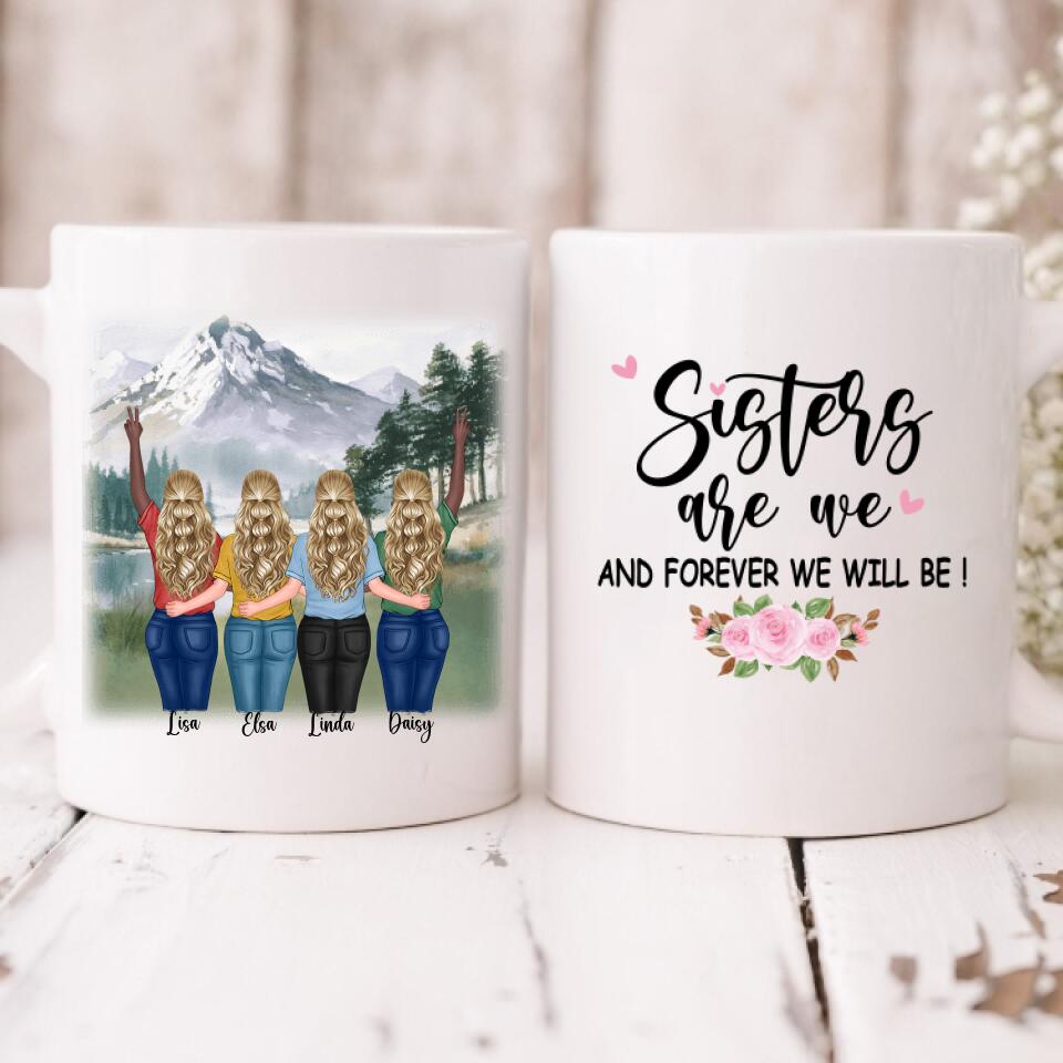 Best Friends Picnic - " Sisters Are We And Forever Will Be! " Personalized Mug -  VIEN-20220215-02