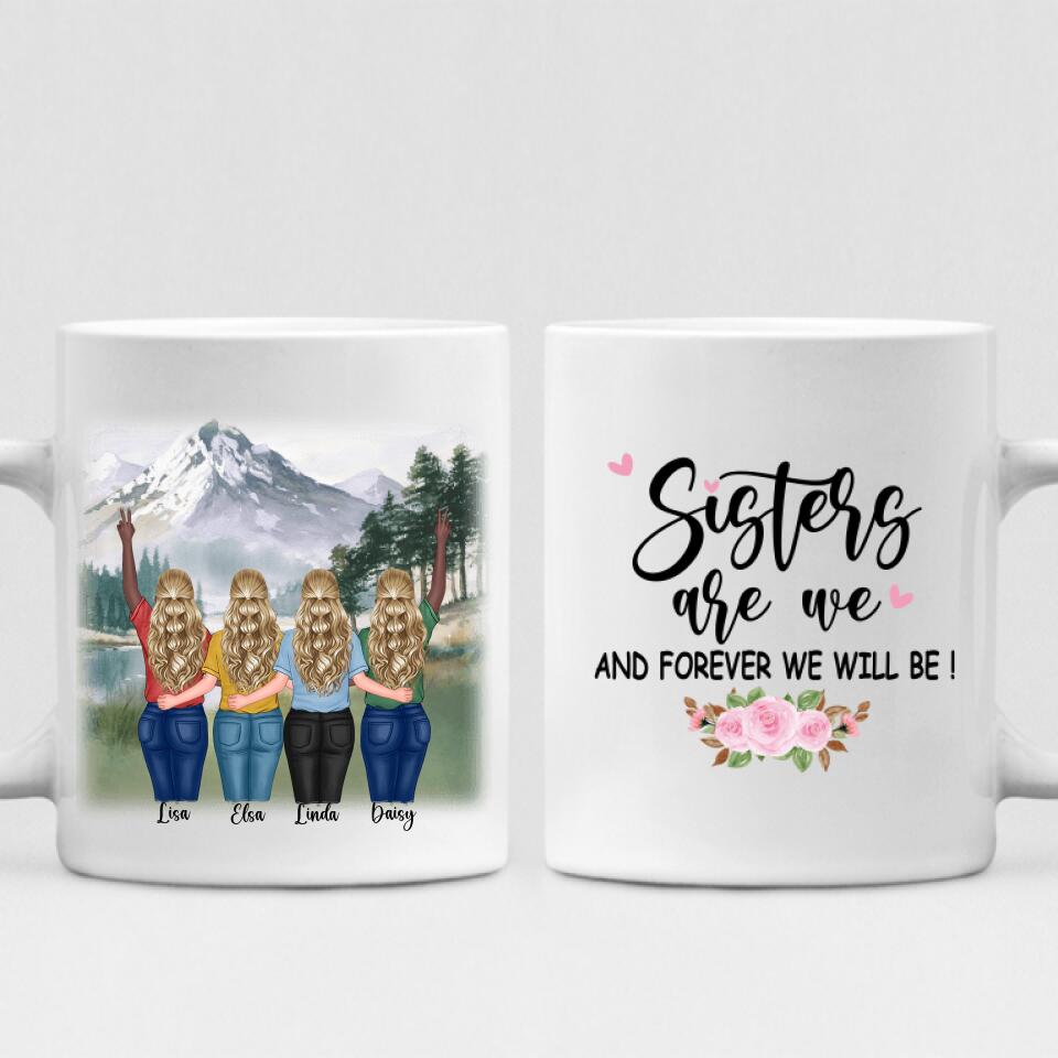 Best Friends Picnic - " Sisters Are We And Forever Will Be! " Personalized Mug -  VIEN-20220215-02