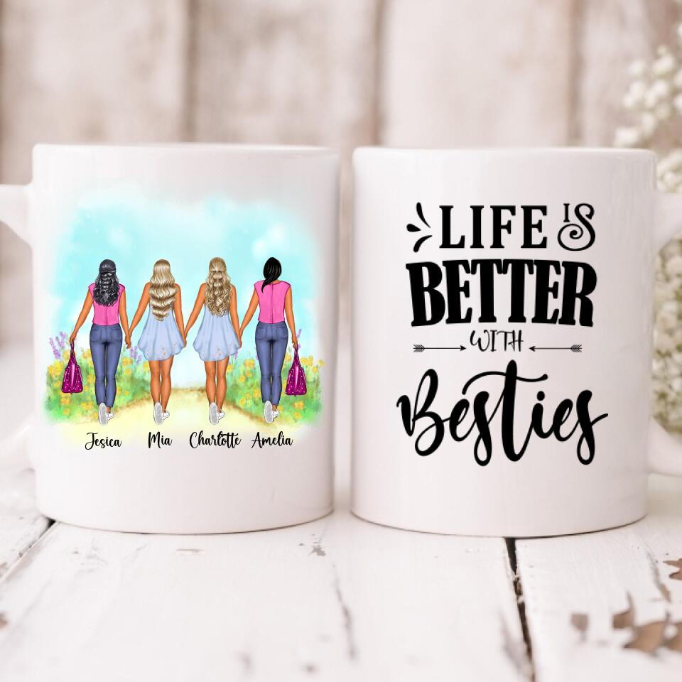 Best Friend - " Life Is Better With Besties " Personalized Mug - PHUOC-CML-20220215-01