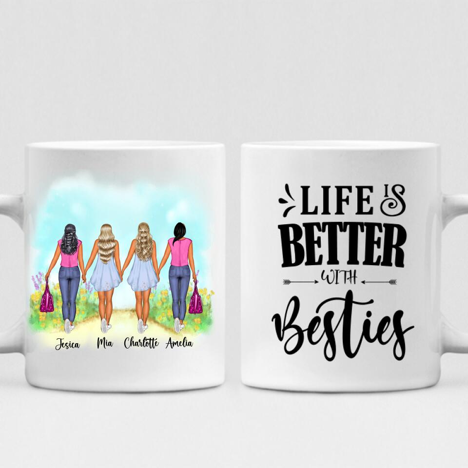 Best Friend - " Life Is Better With Besties " Personalized Mug - PHUOC-CML-20220215-01