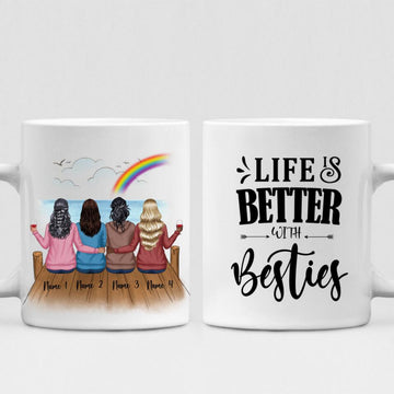 The Rainbow Sisters - " Life Is Better With Besties " Personalized Mug - NGUYEN-CML-20220110-01