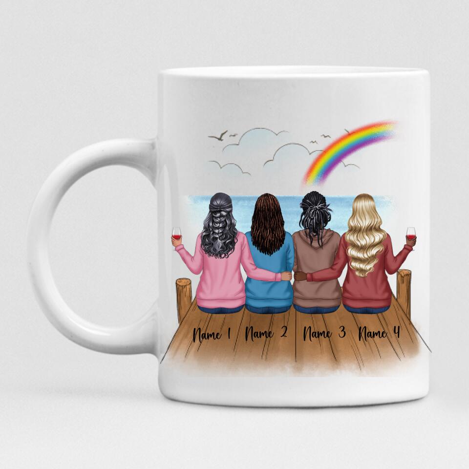 The Rainbow Sisters - " Sisters Are We And Forever Will Be! " Personalized Mug - NGUYEN-CML-20220110-01