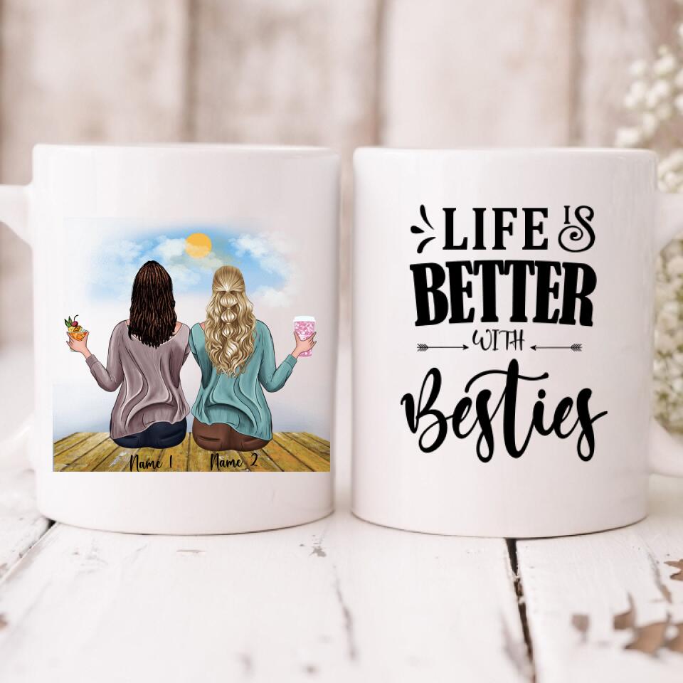Holiday  With My Sister - " Life Is Better With Besties " Personalized Mug - NGUYEN-CML-20220104-01