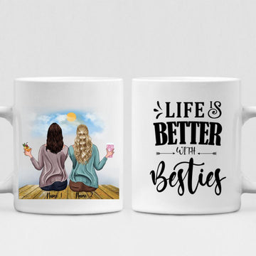 Holiday  With My Sister - " Life Is Better With Besties " Personalized Mug - NGUYEN-CML-20220104-01