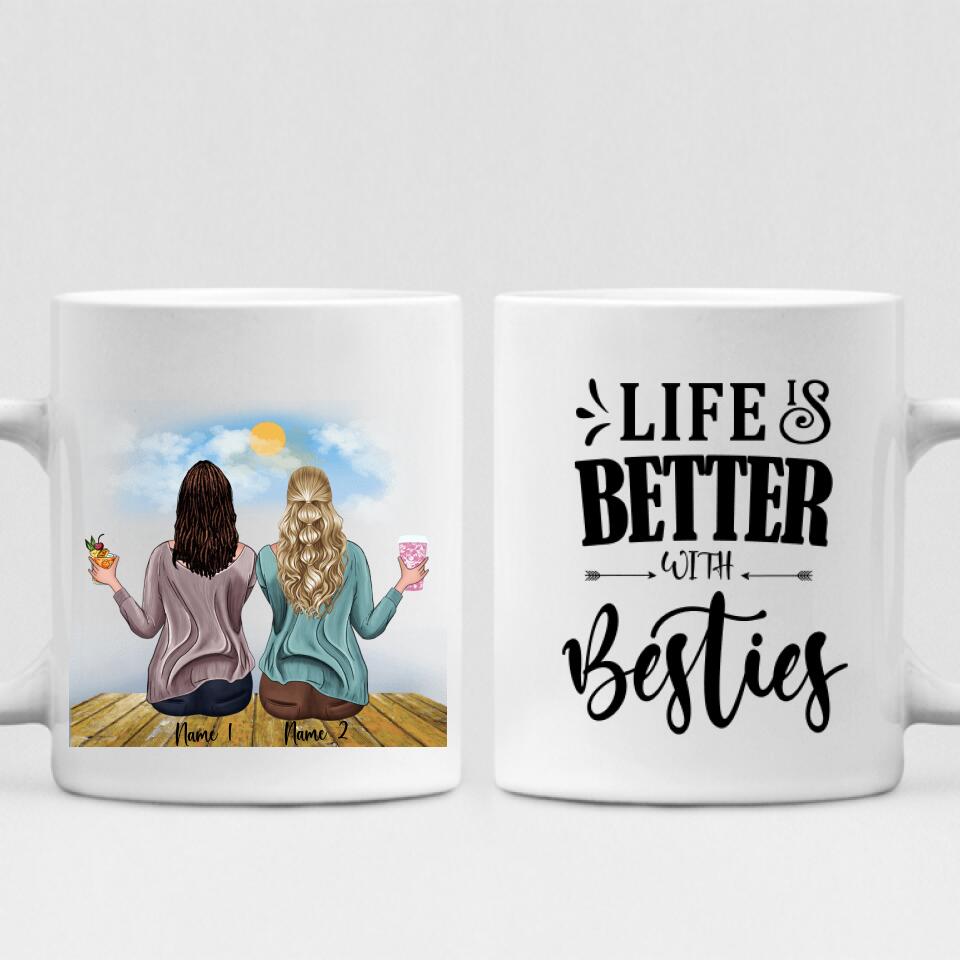 Holiday  With My Sister - " Life Is Better With Besties " Personalized Mug - NGUYEN-CML-20220104-01