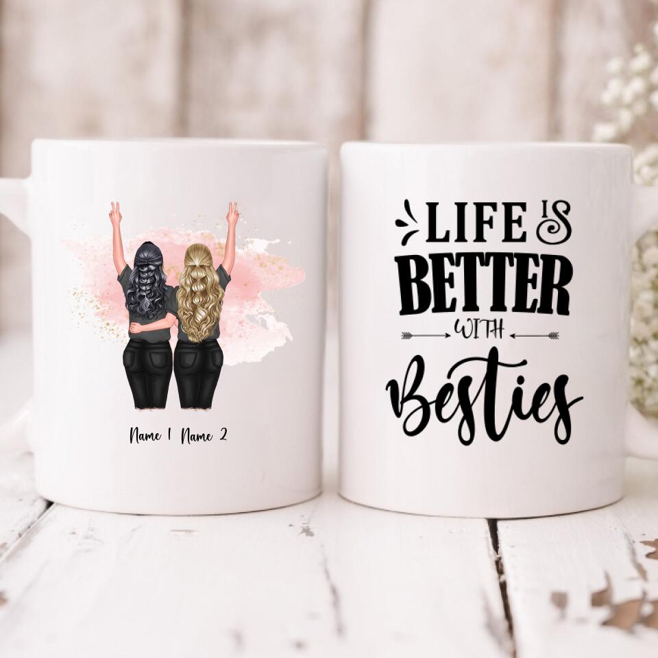 Besties - " Life Is Better With Besties " Personalized Mug - NGUYEN-CML-20220115-03