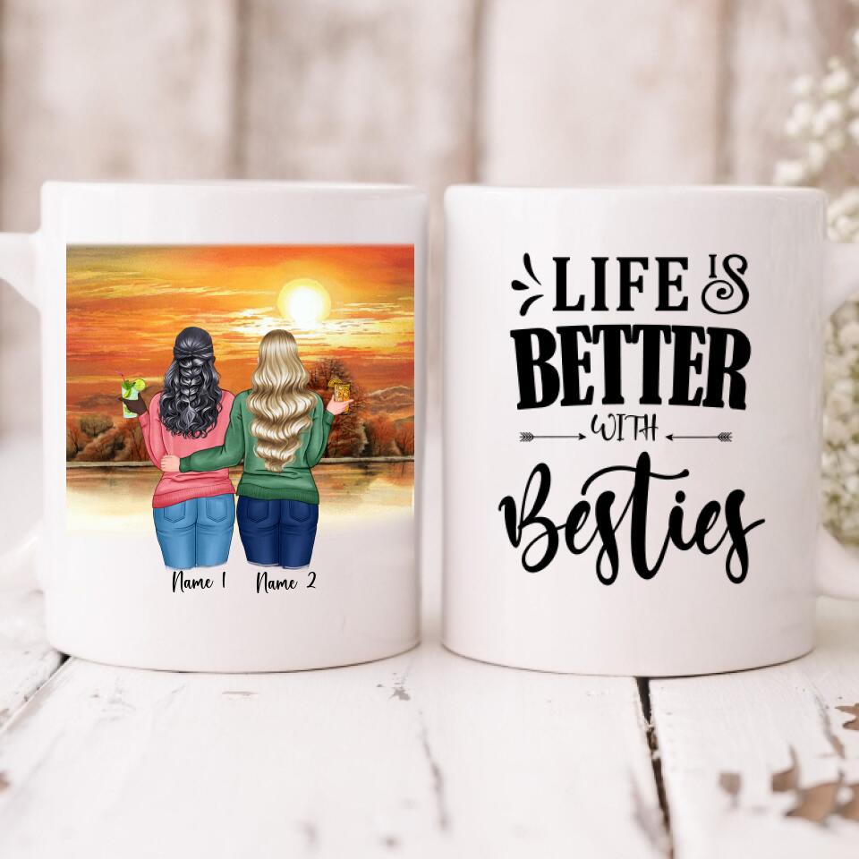 Autumn Sister - " Life Is Better With Besties " Personalized Mug - NGUYEN-CML-20220113-03