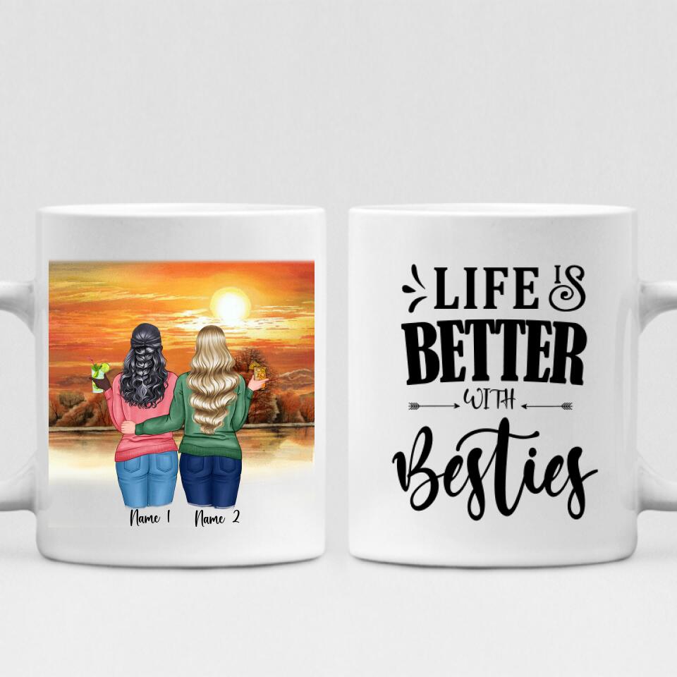 Autumn Sister - " Life Is Better With Besties " Personalized Mug - NGUYEN-CML-20220113-03