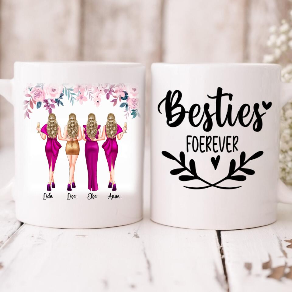 Party Best Friends - " Besties Forever " Personalized Mug - VIEN-CML-20220113-02