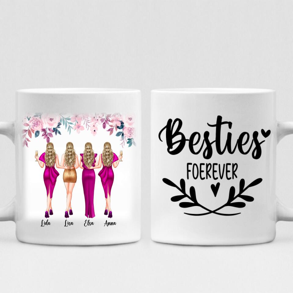 Party Best Friends - " Besties Forever " Personalized Mug - VIEN-CML-20220113-02