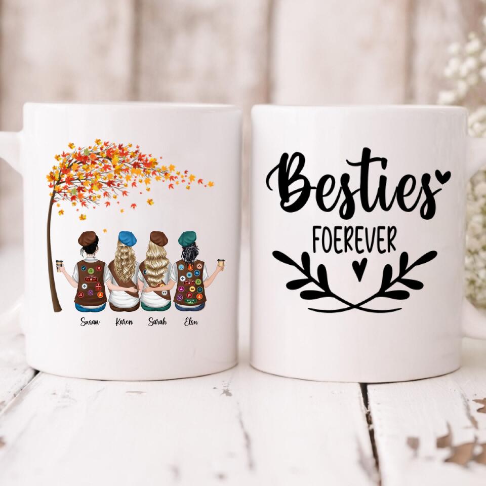 Best Friends Girl Scout - " Besties Forever " Personalized Mug - CUONG-CML-20220112-01