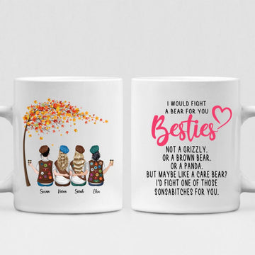 Best Friends Girl Scout - " I Would Fight A Bear For You Bestie... " Personalized Mug - CUONG-CML-20220112-01