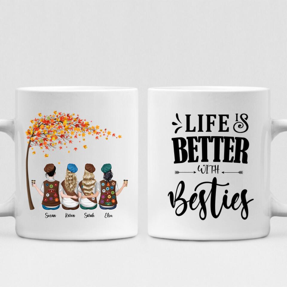 Best Friends Girl Scout - " Life Is Better With Besties " Personalized Mug - CUONG-CML-20220112-01