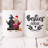 Christmas Halloween Best Friends - " Besties Forever " Personalized Mug - NGUYEN-CML-20220111-03