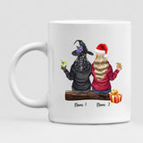 Christmas Halloween Best Friends - " Not Sisters By Bloods But Sisters By Heart " Personalized Mug - NGUYEN-CML-20220111-03