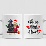 Christmas Halloween Best Friends - " Not Sisters By Bloods But Sisters By Heart " Personalized Mug - NGUYEN-CML-20220111-03