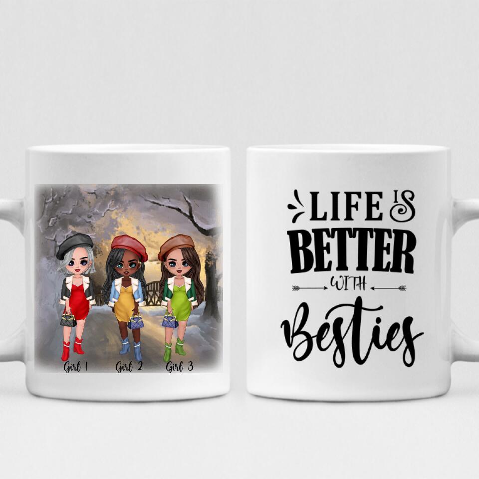 Winter Sisters - " Life Is Better With Besties " Personalized Mug - NGUYEN-CML-20220108-01