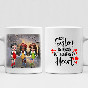 Winter Sisters - " Not Sisters By Bloods But Sisters By Heart " Personalized Mug - NGUYEN-CML-20220108-01