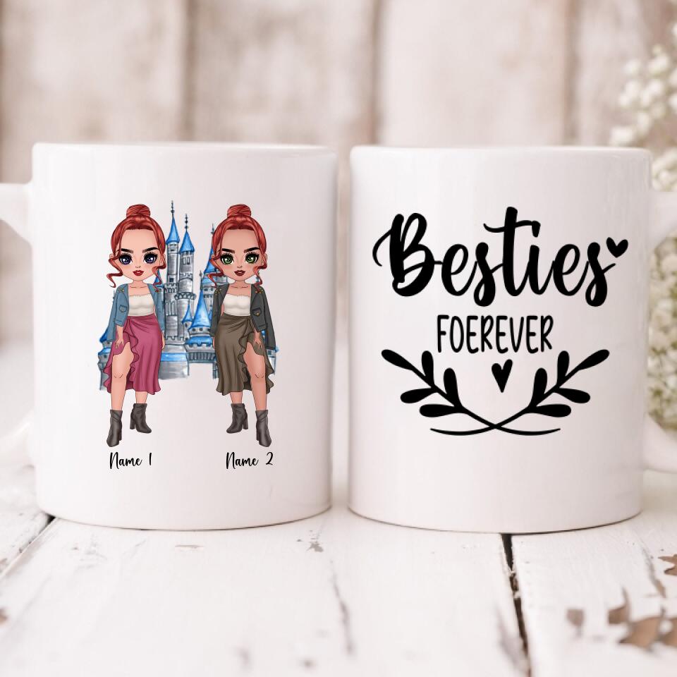 Besties Chibi Cute - " Besties Forever " Personalized Mug - NGUYEN-CML-20220106-01