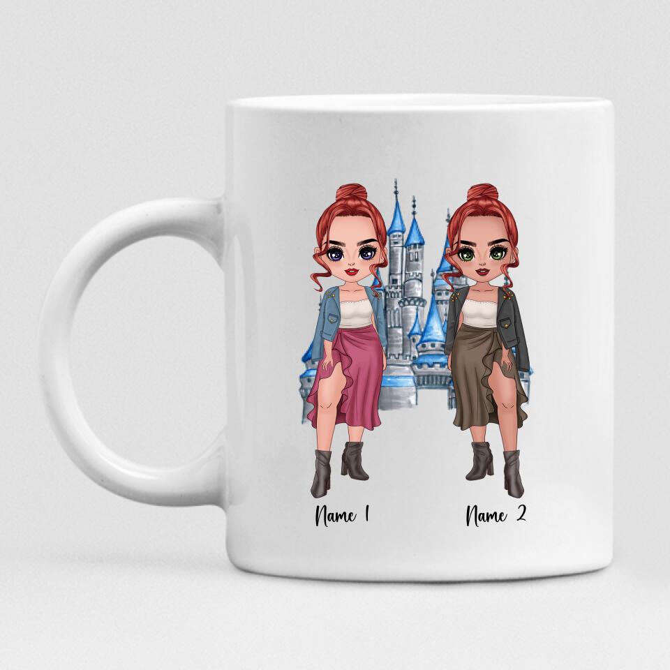 Besties Chibi Cute - " Not Sisters By Bloods But Sisters By Heart " Personalized Mug - NGUYEN-CML-20220106-01