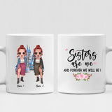 Besties Chibi Cute - " Sisters Are We And Forever Will Be! " Personalized Mug - NGUYEN-CML-20220106-01