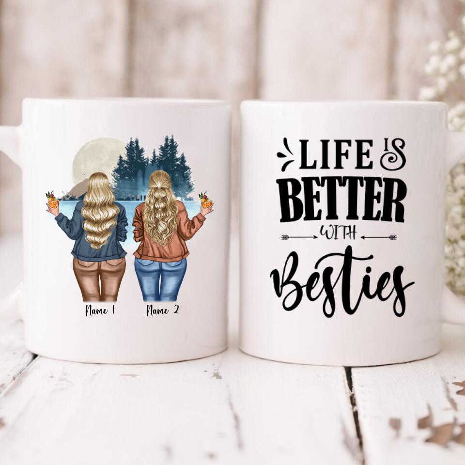 Chilling By The Lake With Bestie - " Life Is Better With Besties " Personalized Mug - NGUYEN-CML-20220106-02