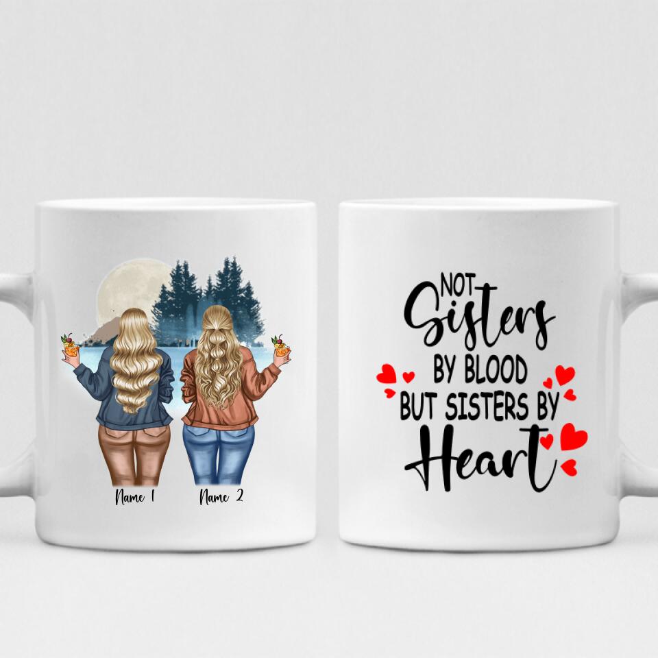Chilling By The Lake With Bestie - " Not Sisters By Bloods But Sisters By Heart " Personalized Mug - NGUYEN-CML-20220106-02