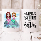 Mermaid Chibi Cute - " Life Is Better With Besties " Personalized Mug - VIEN-CML-20220106-01