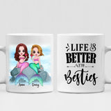 Mermaid Chibi Cute - " Life Is Better With Besties " Personalized Mug - VIEN-CML-20220106-01