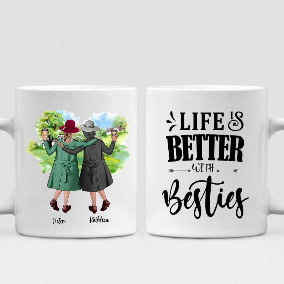 Grandma Besties - " Life Is Better With Besties " Personalized Mug - CUONG-CML-20220106-03