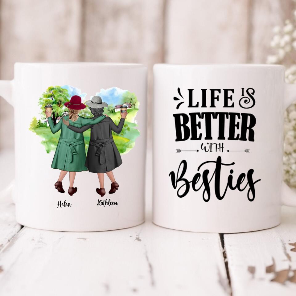 Grandma Besties - " Life Is Better With Besties " Personalized Mug - CUONG-CML-20220106-03