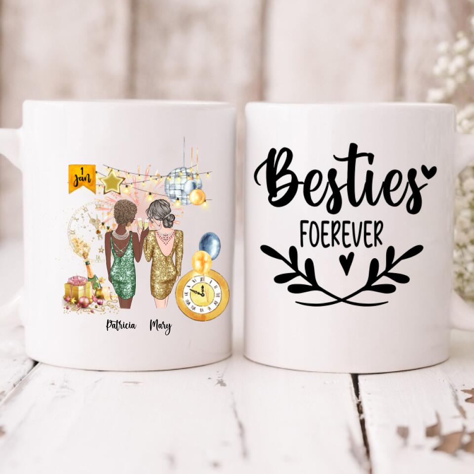 New Year Girls - " Besties Forever " Personalized Mug - CUONG-CML-20220105-01