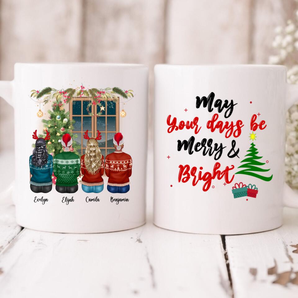 Christmas Best Friend - " May Your Days Be Mery & Bright " Personalized Mug - PHUOC-CML-20220217-03